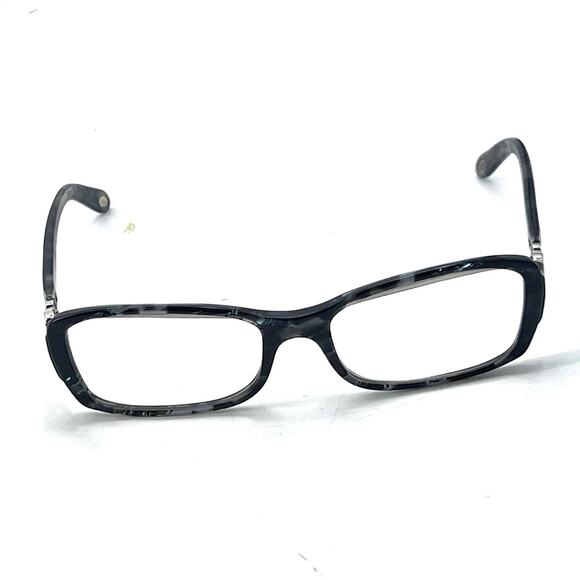Vintage Tiffany & Co. Black Gray Tortoise /Flowers Eyeglasses & Case - Picture 2 of 16